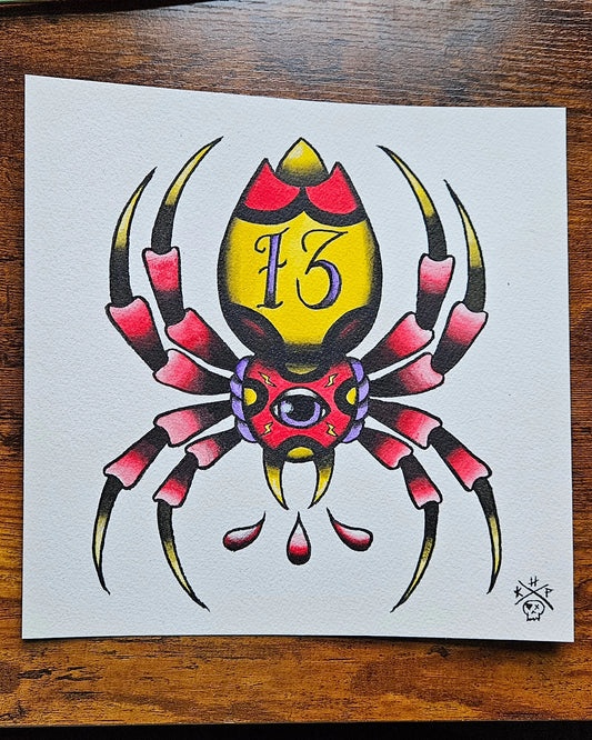 Spider XIII Original (8x8in)